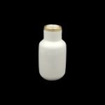 CERAMICA- JARRA PEQ. COR:BRANCO/OURO VIDRO