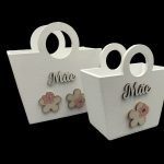 CONJ.2 CAIXAS CESTA MADEIRA COR:BRANCO