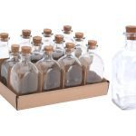 FRASCO QUAD. MINI C/CORTIÇA 120ML