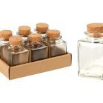 FRASCO QUAD. MINI C/CORTIÇA 80ML