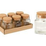 FRASCO QUAD. MINI C/CORTIÇA 160ML