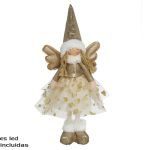 FIGURA ANJO C/LUZ DOURADO