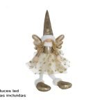 FIGURA ANJO SENTADA C/LUZ DOURADO