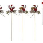 CONJ.2 PICOS ESTRELA COM PAI NATAL 30 CM