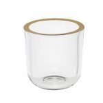 CASTIÇAL DE VIDRO TRANSPARENTE