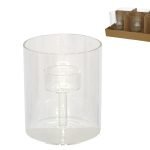 CASTIÇAL VIDRO TRANSPARENTE