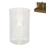 CASTIÇAL VIDRO TRANSPARENTE