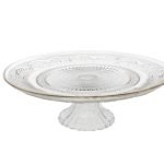 PRATO DE BOLO VIDRO TRANPARENTE