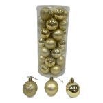CONJ.35 BOLAS NATAL 4CM COR:OURO