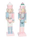 SOLDADO MADEIRA GOMA COR:ROSA/AZUL