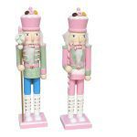 SOLDADO MADEIRA GOMA COR:ROSA/VERDE