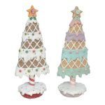FIGURA ARVORE DE GENGIBRE DECORADA