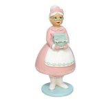 FIGURA MULHER DECORADA ROSA