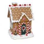 FIGURA CASA GENGIBRE CASTANHO/VERMELHO