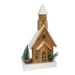 CASA COM TELHADO C/NEVE 5 LED 40CM