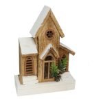 CASA TELHADO DUPLO 5 LED 27CM