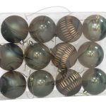 CONJ.12 BOLAS VERDES 8 CM