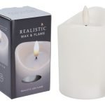 VELA CERA C/LED REALISTA COR:BANCO