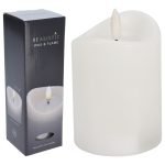 VELA CERA C/LED REALISTA COR:BANCO