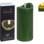 VELA CERA C/LED REALISTA COR:VERDE