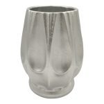 CERAMICA- JARRA BAIXA MARIANO GRD. COR:PRATA