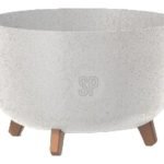 FLOREIRA C/PES PLASTICO COR:BRANCO