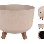 FLOREIRA C/PES PLASTICO COR:CREME