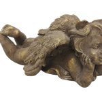 FIGURA ANJO DEITADO C/FURO COR:OURO