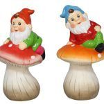 FIGURA GNOMO C/COGUMELO CERAMICA