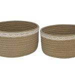 CONJ.2 CESTOS RENDA COR:NATURAL