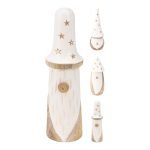 FIGURA PAI NATAL MADEIRA 21CM COR:BRANCO