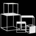 CONJ.5 MESAS METAL QUADRADAS 15/20/25/30/35