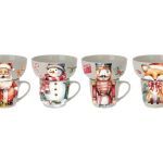 CANECA C/TIGELA PORCELANA MOTIVO NATAL