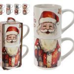 CONJ.2 CANECAS PORCELANA MOTIVO NATAL 265ML