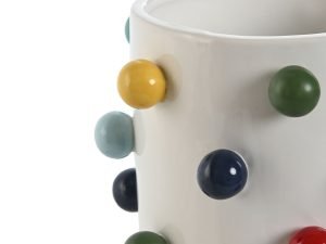 VASO CERAMICA C/BOLAS COLORIDAS