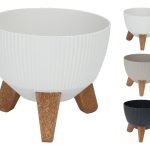 FLOREIRA C/PES PLASTICO COR:BRANCO