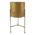 METAL -SUPORTE C/VASO COR DOURADO