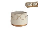 VASO CARA C/OCULOS P/VASOS 6CM COR:OURO