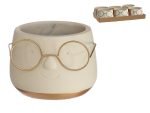 VASO CARA C/OCULOS P/VASOS 10.5CM COR:OURO