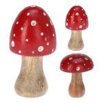 COGUMELO MADEIRA COR:VERMELHO