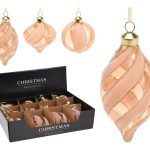 BOLAS ORNAMENTAIS VIDRO+VELUDO 8CM