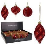 BOLAS ORNAMENTAIS VIDRO+VELUDO 8CM