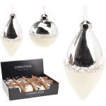 BOLA ORNAMENTAIS VIDRO+VELUDO 8CM