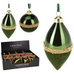 BOLA ORNAMENTAIS VIDRO+VELUDO 8CM