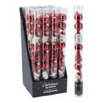 ORNAMENTOS NATAL 3CM SORTIDOS CX. C/9 COR:VERMELHO