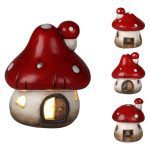COGUMELO CASA C/LED 10CM