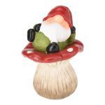 COGUMELO C/FIGURA NATAL CERAMICA 19CM