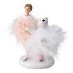 FIGURA BAILARINHA+URSO 12CM COR:ROSA