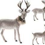 VEADO C/PELO 26CM COR:CINZA