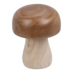 COGUMELO MADEIRA 15CM COR:CASTANHO
